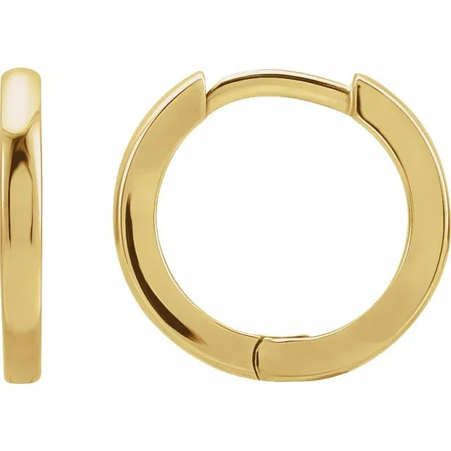 DFJ 14 Karat Yellow Gold Huggie Earrings