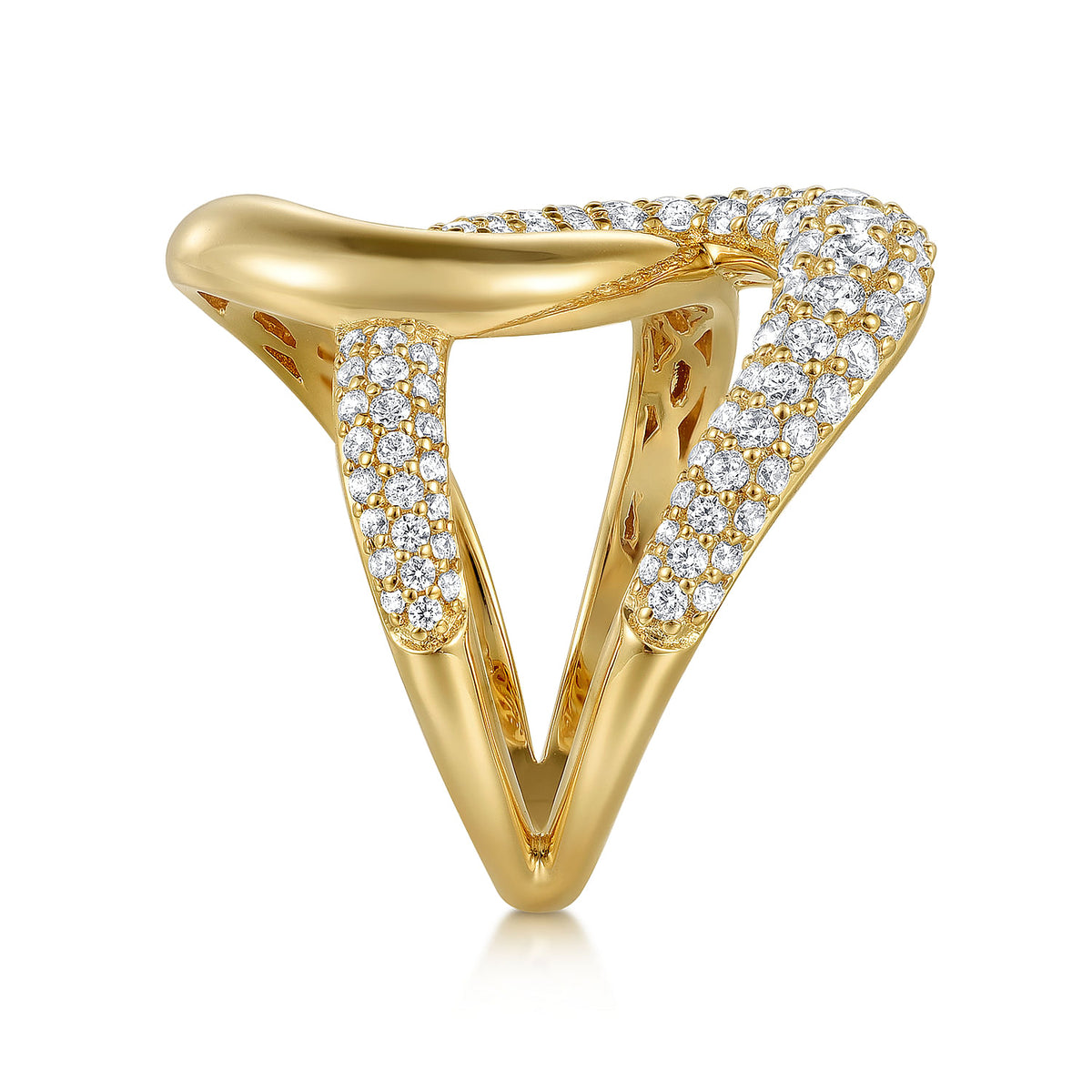 Gabriel &amp; Co. 14 Karat Yellow Gold Diamond Ring, 1.06tw