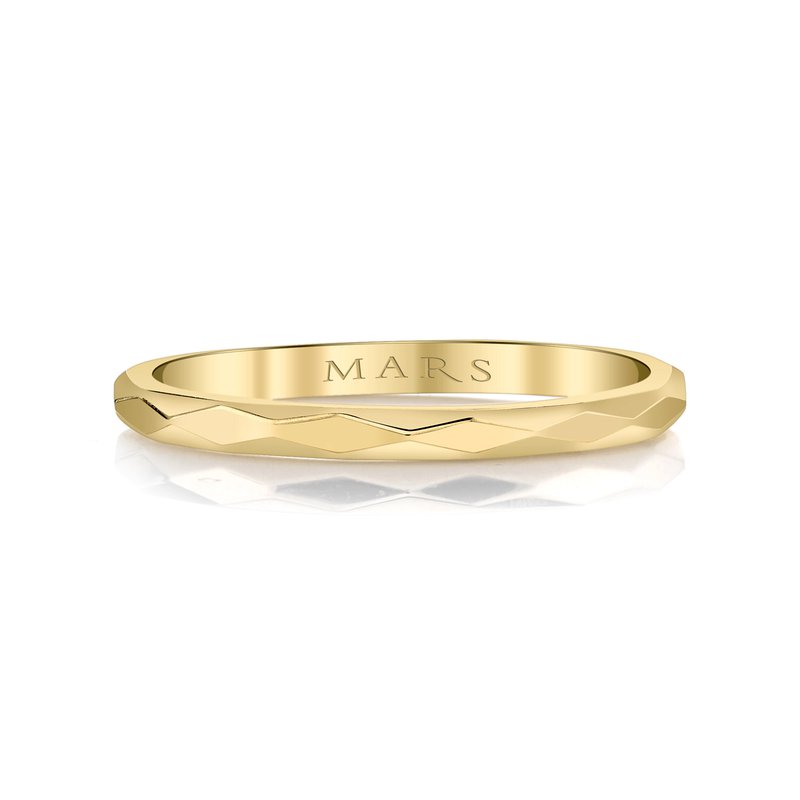 MARS 14 Karat Yellow Gold Faceted Band