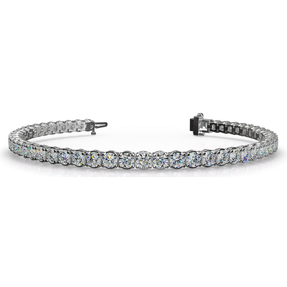 DFJ 14 Karat White Gold Diamond Tennis Bracelet - 2.14TWT