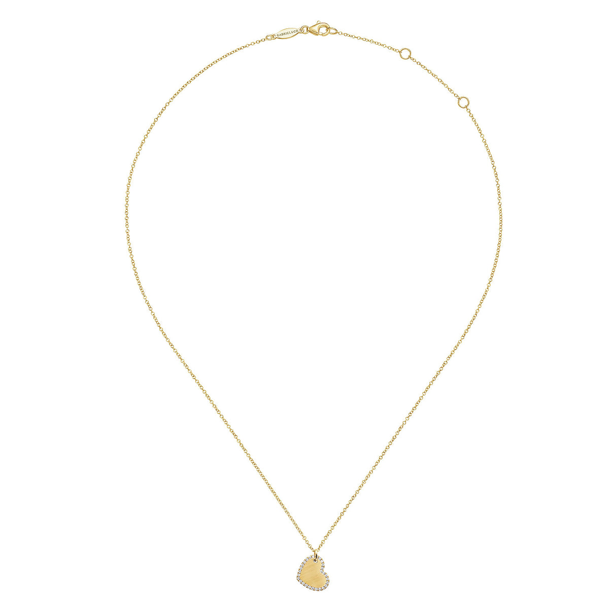 Gabriel &amp; Co. 14 Karat Yellow Gold Heart Necklace