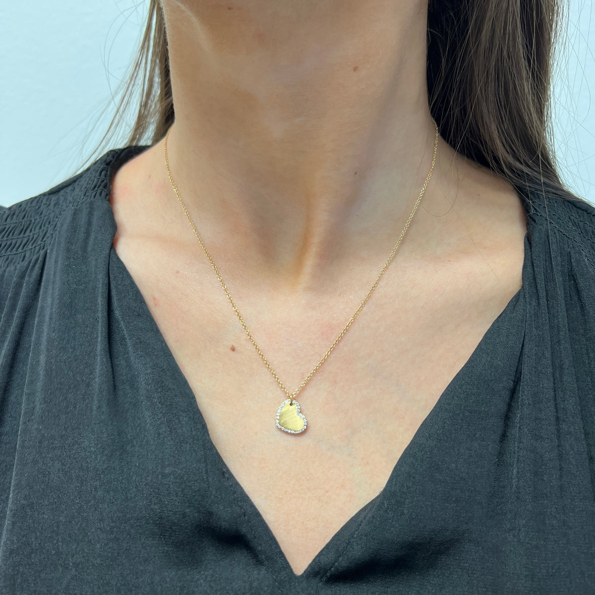 Gabriel &amp; Co. 14 Karat Yellow Gold Heart Necklace