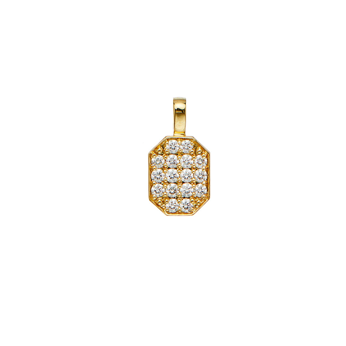 Sethi Couture 18 Karat Yellow Gold Small Tag Pendant