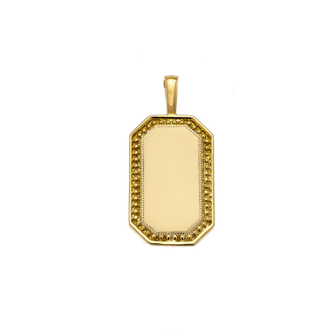 Sethi Couture 18 Karat Yellow Gold Polished P.S. Large Tag Charm