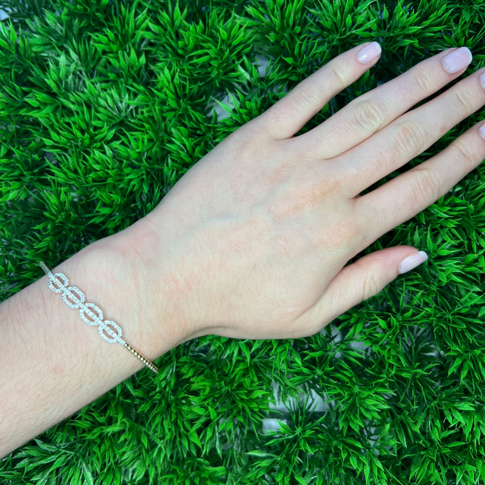 Gabriel &amp; Co. 14K Yellow Gold Bujukan Diamond Linked Bangle 0.63TWT
