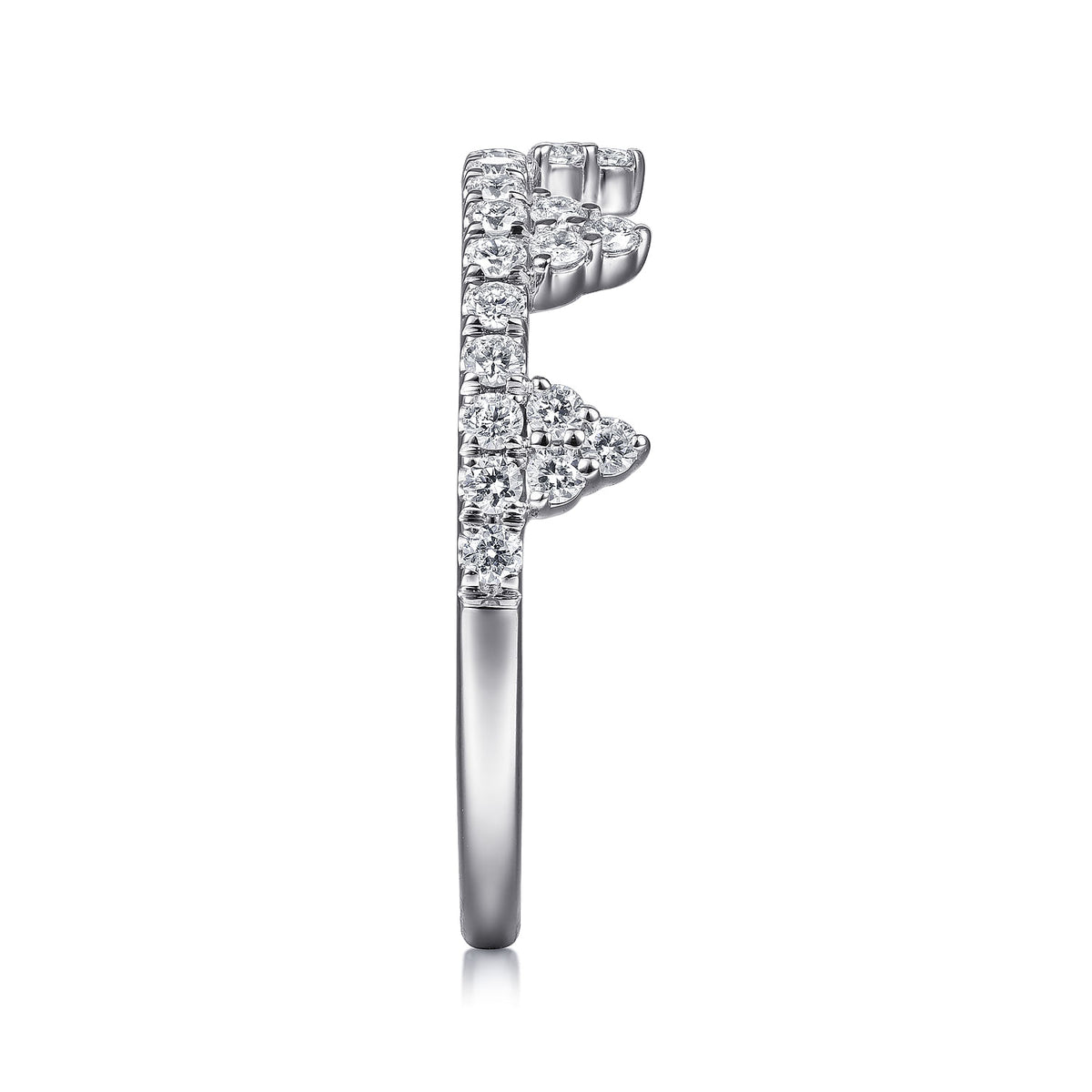 Gabriel &amp; Co. 14 Karat White Gold Diamond Ring, 0.44tw