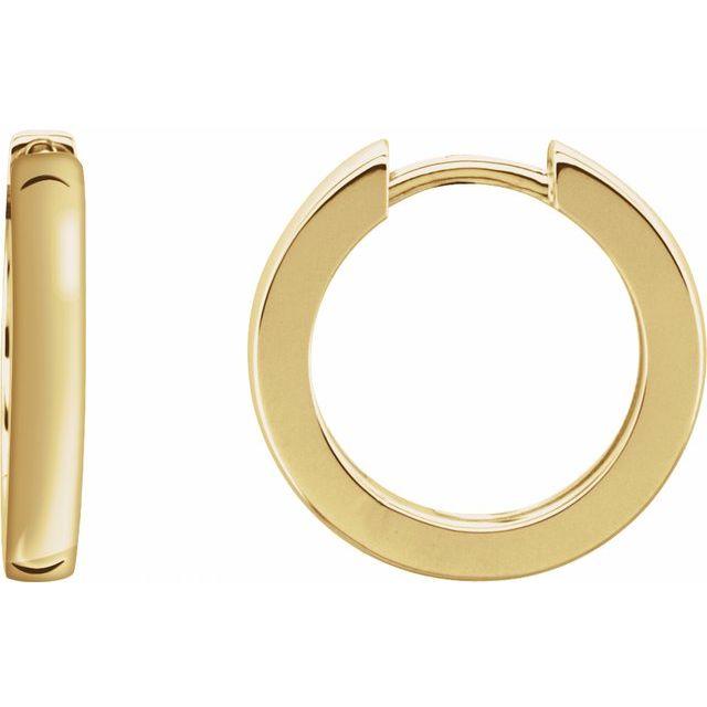 14K Rose Hinged  Hoop Earrings