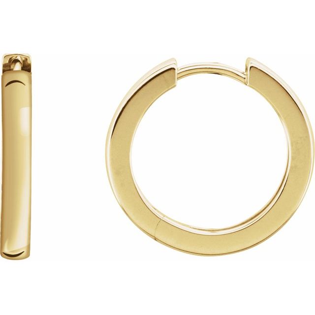 14K Rose Hinged  Hoop Earrings