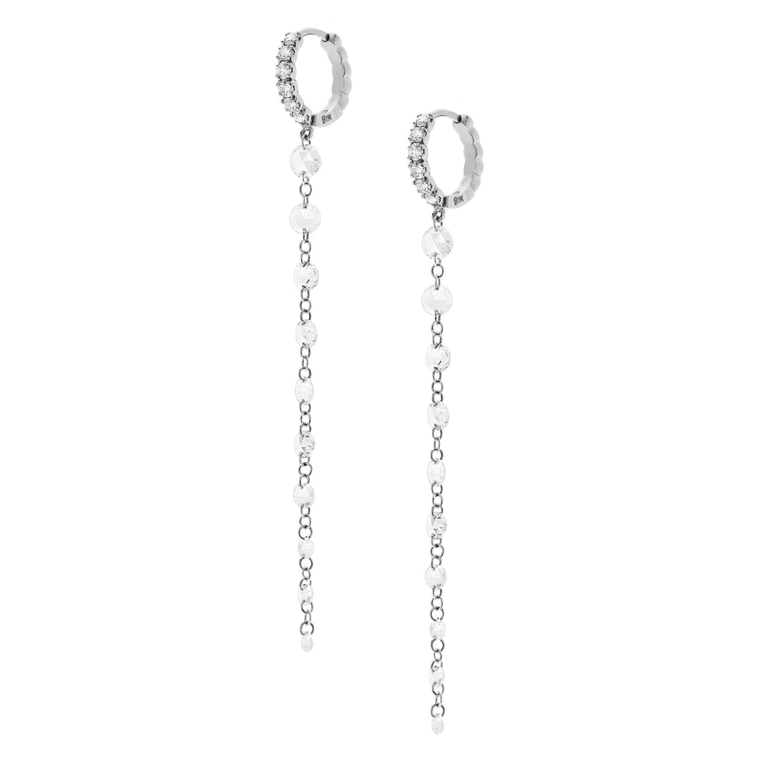 Sethi Couture 18 Karat White Gold Zelda Cien Dangle Earrings