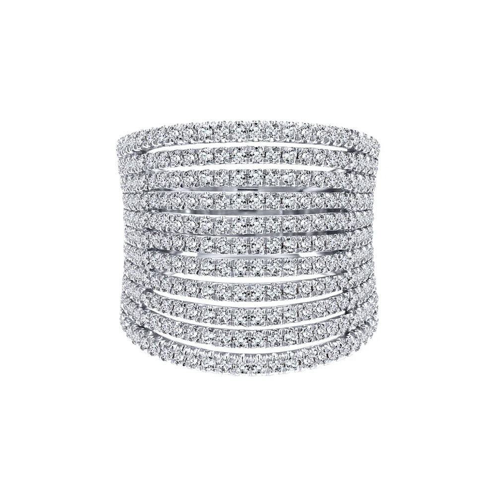 Gabriel &amp; Co. 14 Karat White Gold Diamond Ring, 1.58tw