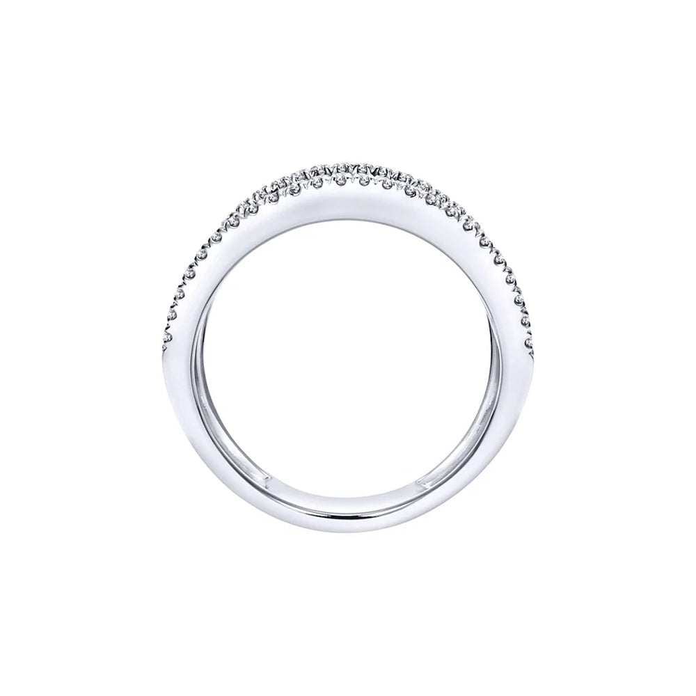 Gabriel &amp; Co. 14 Karat White Gold Diamond Ring, 1.58tw