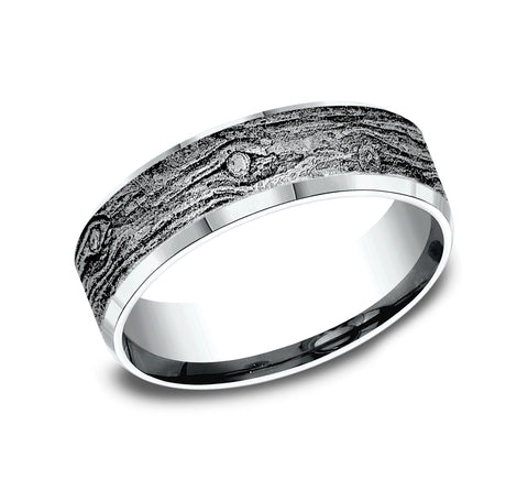 Benchmark 14 Karat White Gold Wedding Band - The Elm