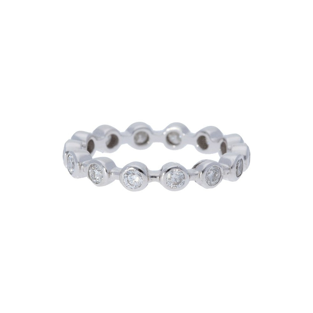 DFJ 14 Karat White Gold Prong Set Diamond Band, 0.4tw