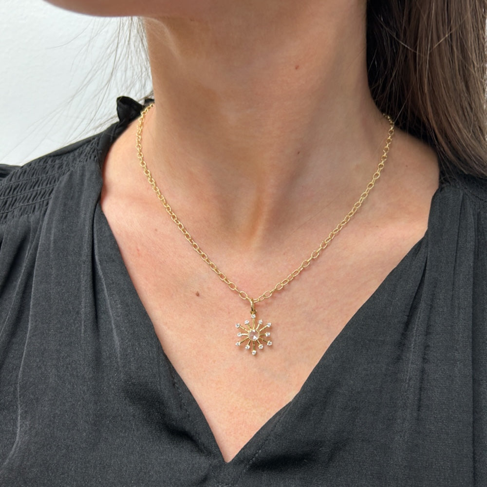 Sethi Couture 18 Karat Yellow Gold Leena Pendant