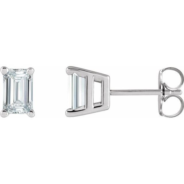DFJ 0.40 TW Pear Shaped Diamond Stud Earrings