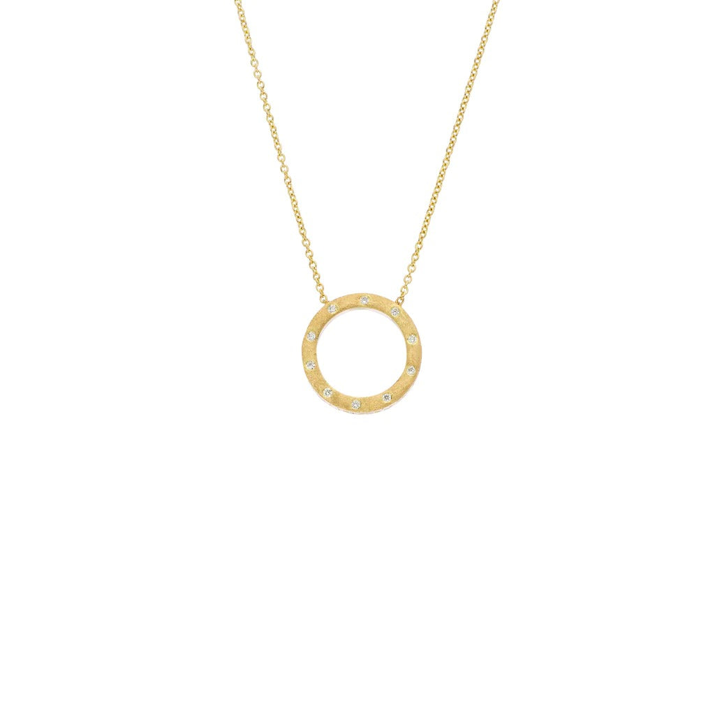 Sethi Couture 18 Karat Yellow Gold Dunes Small Circle Necklace