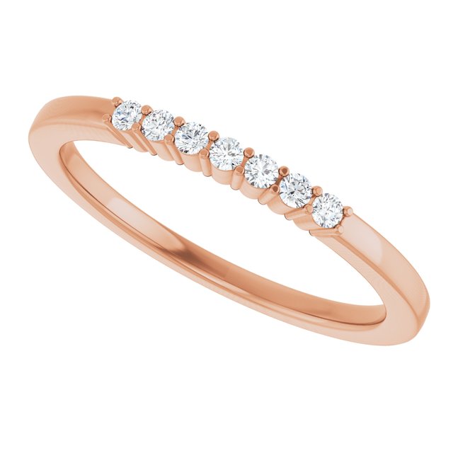 14K Rose Natural Diamond Anniversary Band