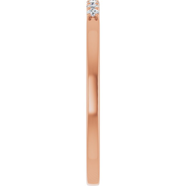 14K Rose Natural Diamond Anniversary Band