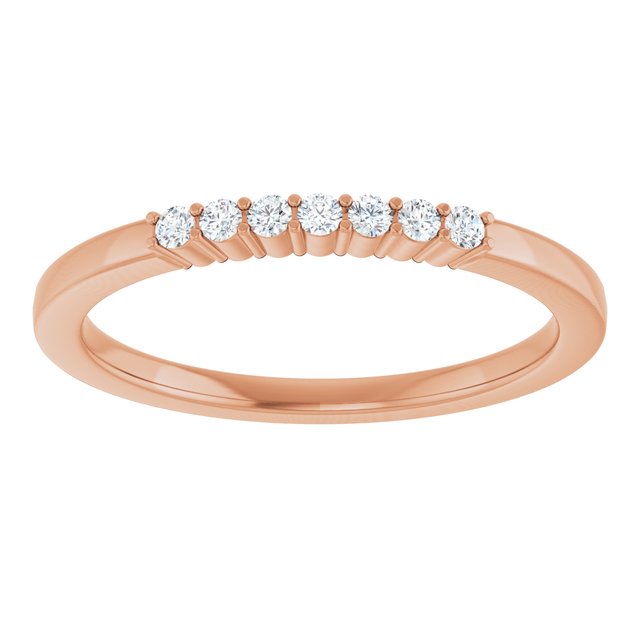 14K Rose Natural Diamond Anniversary Band