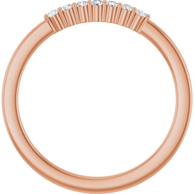 14K Rose Natural Diamond Anniversary Band