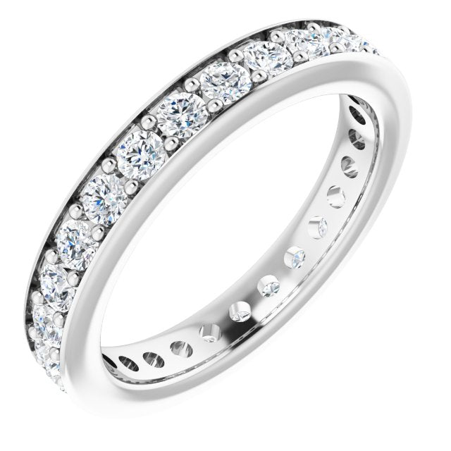 14K Rose Natural Diamond Eternity Band
