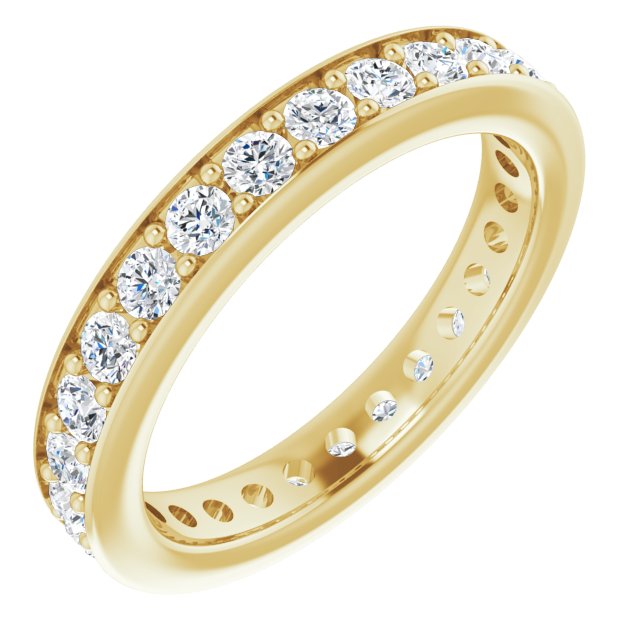 14K Rose Natural Diamond Eternity Band