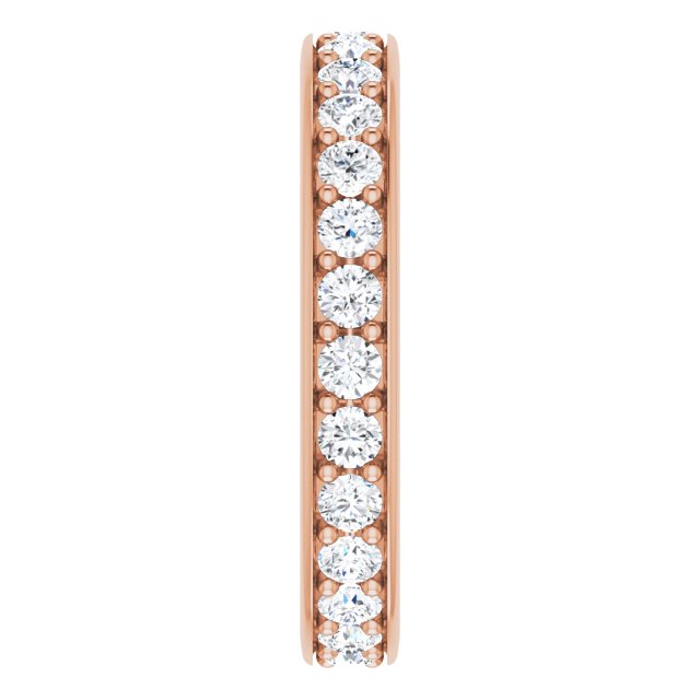 14K Rose Natural Diamond Eternity Band