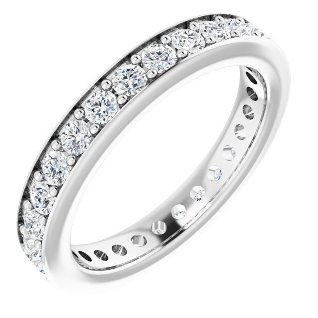 14K Rose Natural Diamond Eternity Band