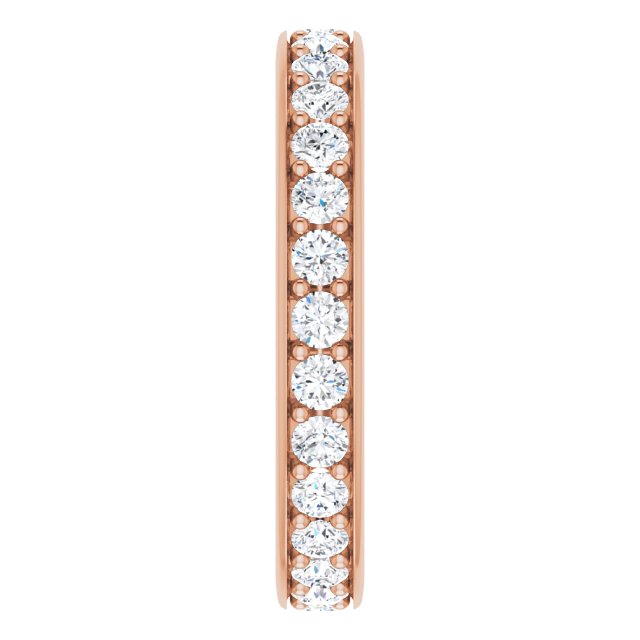 14K Rose Natural Diamond Eternity Band