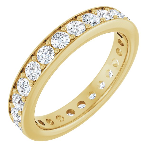 14K Rose Natural Diamond Eternity Band