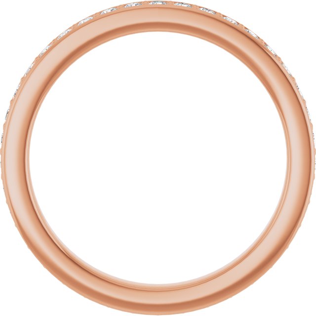 14K Rose Natural Diamond Eternity Band