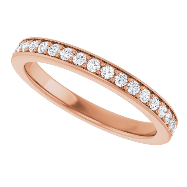 14K Rose Natural Diamond Eternity Band
