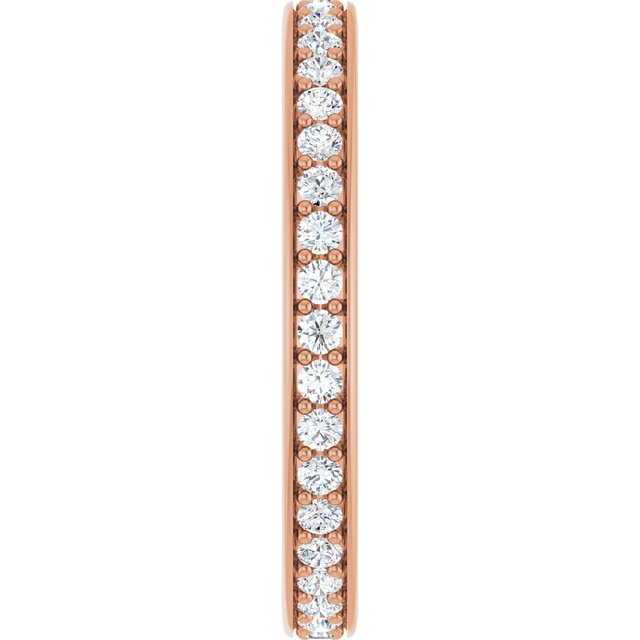 14K Rose Natural Diamond Eternity Band