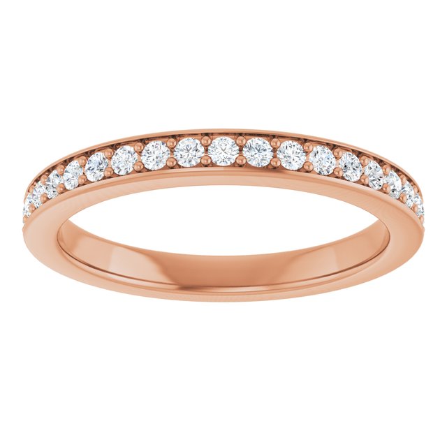 14K Rose Natural Diamond Eternity Band