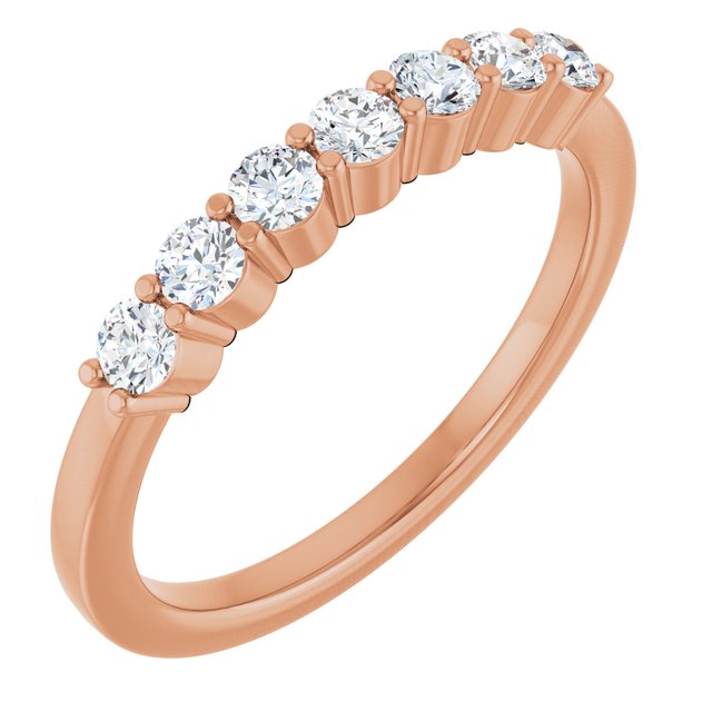 14K Rose Natural Diamond Anniversary Band
