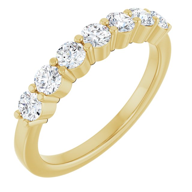 14K Rose Natural Diamond Anniversary Band