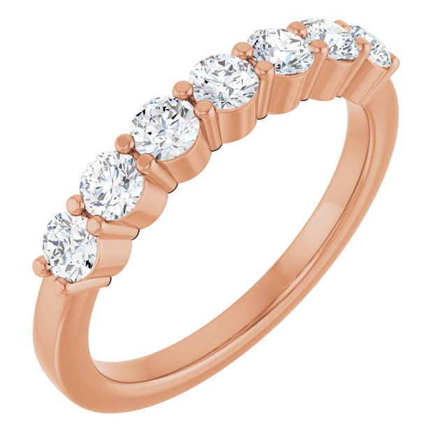 14K Rose Natural Diamond Anniversary Band