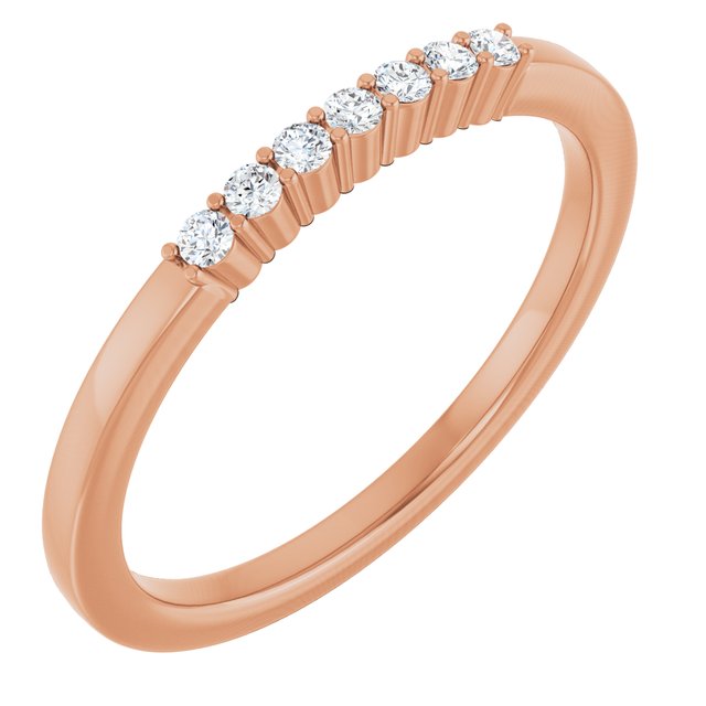 14K Rose Natural Diamond Anniversary Band