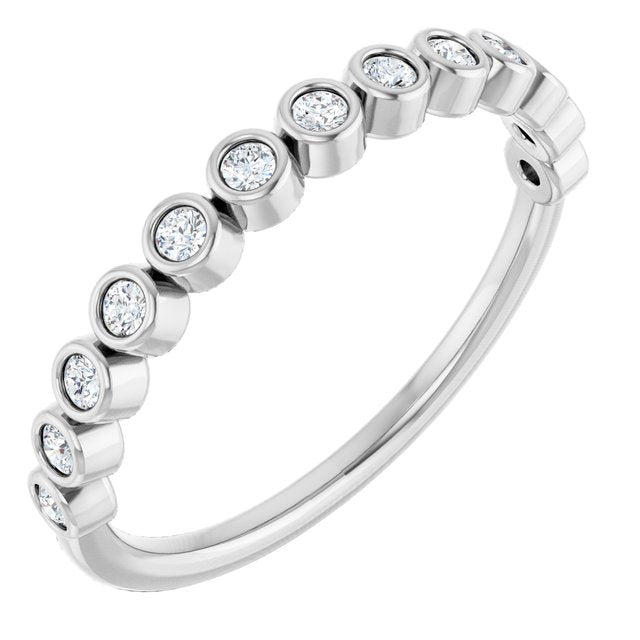 14K Rose Natural Diamond Anniversary Band