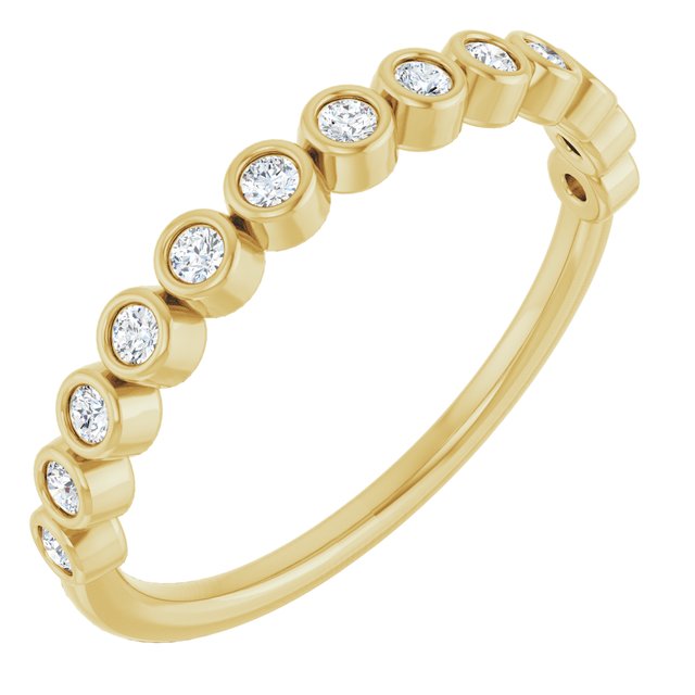 14K Rose Natural Diamond Anniversary Band