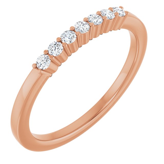 14K Rose Natural Diamond Anniversary Band