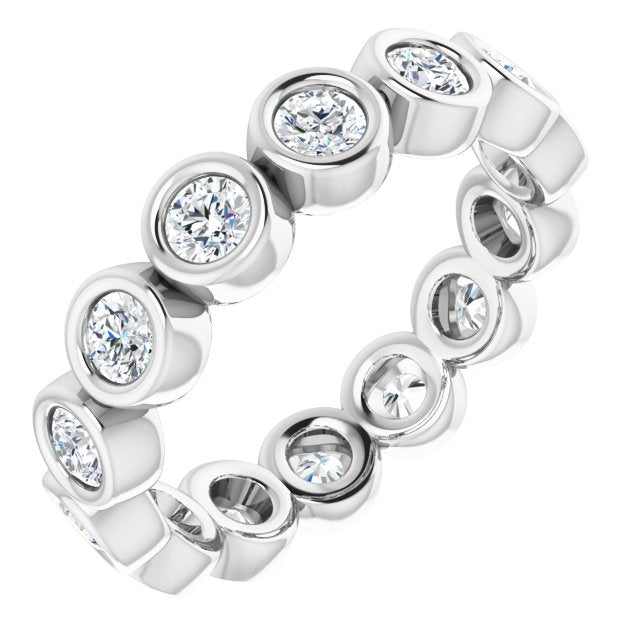 14K Rose Natural Diamond Eternity Band