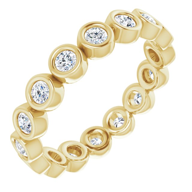 14K Rose Natural Diamond Eternity Band