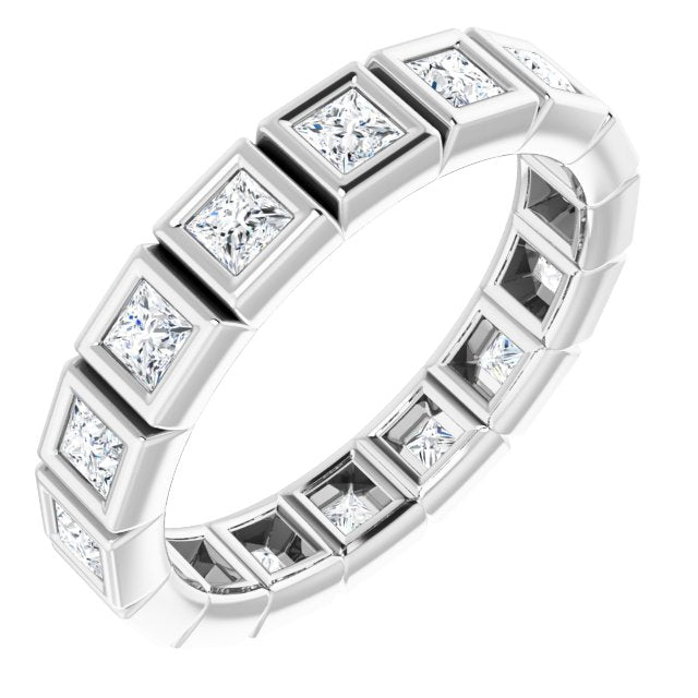 14K Rose Natural Diamond Eternity Band