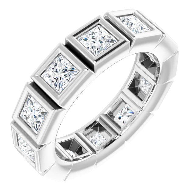14K Rose Natural Diamond Eternity Band