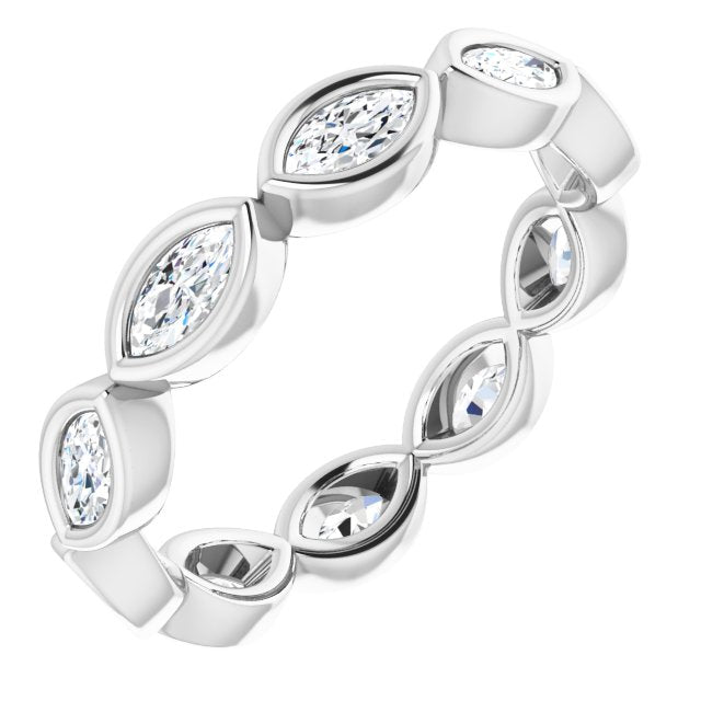 14K Rose Natural Diamond Eternity Band