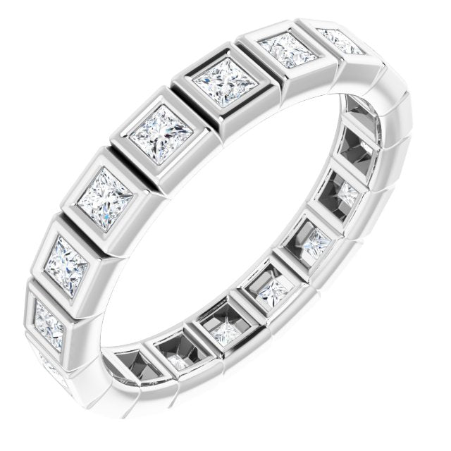 14K Rose Natural Diamond Eternity Band