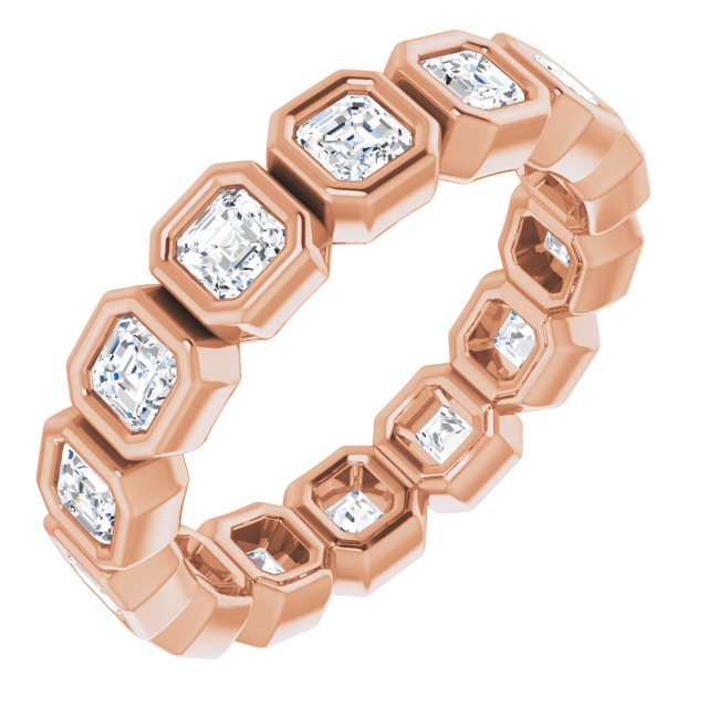 14K Rose Natural Diamond Eternity Band
