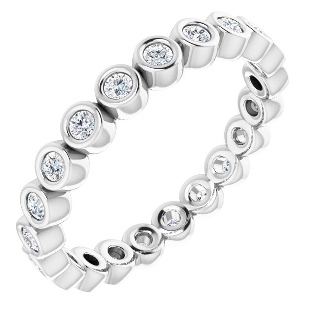 14K Rose Natural Diamond Eternity Band
