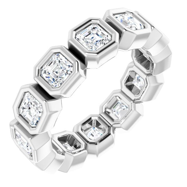 14K Rose Natural Diamond Eternity Band